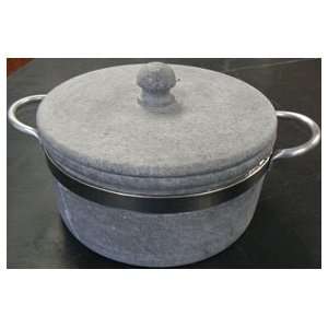  Soapstone 4 Quart Pot   Stainless Steel Handles 