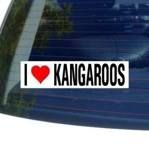  I Love Heart KANGAROOS   Window Bumper Sticker: Automotive