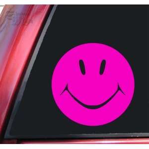  Smiley Face Hot Pink Vinyl Decal Sticker Automotive