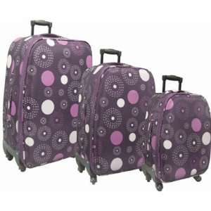  McBrine A546 Griffin Series 3 Piece Purple Luggage Set 