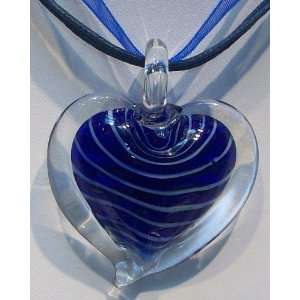  Brand new Murano Style Glass Pendant Necklace Heart with 