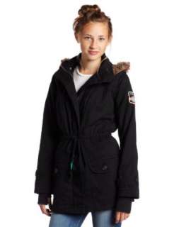  Roxy Juniors Queen of Tides Zip Front Coat with Removeable 
