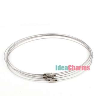Free ship 20x Copper Bracelet Choker Memory Wire Cords Chain Clasp 