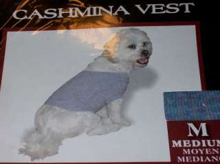 Pet Dog Cat Cashmina Vest Sweater Doggiduds NEW medium  