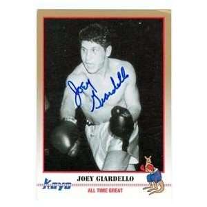 Joey Giardello autographed Boxing card