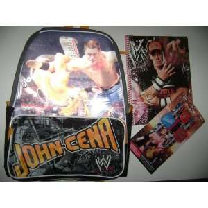  John Cena Wrestling WWE Bookbag Backpack with BONUS John Cena 