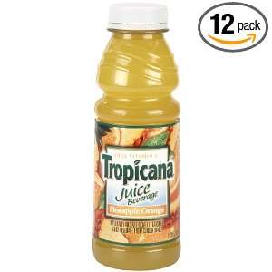 Tropicana Pineapple Orange Juice, 15.2 Ounce Bottles (Pack of 12 