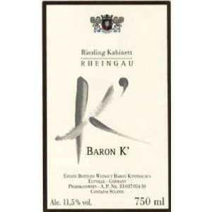   Baron K Riesling Kabinett Rheingau 750ml Grocery & Gourmet Food