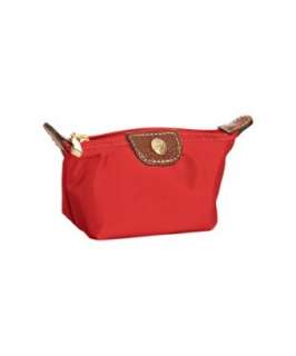 Longchamp rouge nylon Le Pliage mini coin purse   