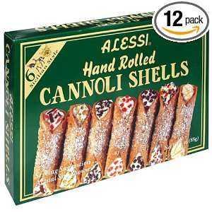 Alessi Large Cannoli Shells, 3 Ounce Boxes (Pack of 12)