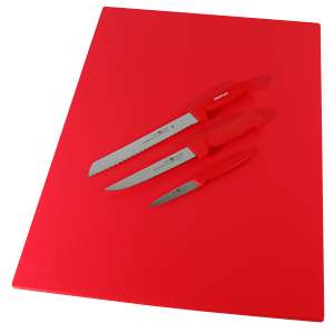 Color Coded Cutting Board and Kitchen Knife Combo Kit  