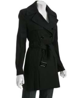 Via Spiga black cotton Valentina skirted trench coat  BLUEFLY up to 