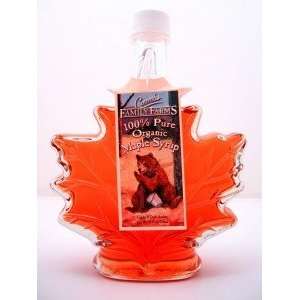 Coombs Family Farms Organic Maple Syrup in Maple Leaf Bottle