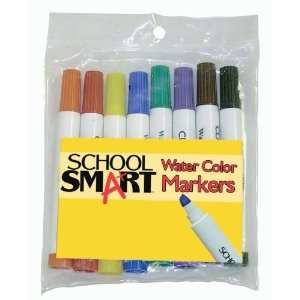  School Smart Watercolor Markers   Chisel Tip   Dozen Green 
