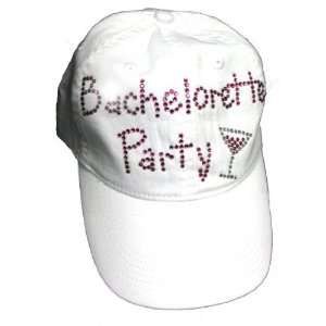   Bachelorette Party Rhinestone Hat with Martini Glass: Home & Kitchen