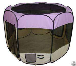 Purple Pet Dog Tent Puppy Playpen Exercise Pen Kennel 814836016247 