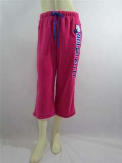 New HELLO KITTY Womens Pink Fleece Sleep Wear Pants sz XS S M L  
