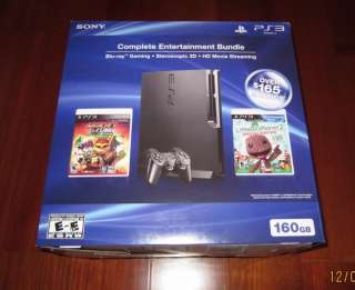 New* Sony PS3 160GB Holiday Bundle with LittleBigPlanet 2 and Ratchet 