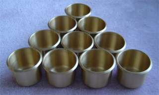 10PCS NICE BRASS DROP IN POKER TABLE CUP HOLDERS  