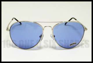  Sunglasses Vintage Retro Style Silver Metal with BLUE, RED, YELLOW 