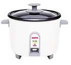 Sanyo EC 503 3 Cup Rice Cooker and Vegetable Steamer, White