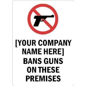  No Guns Symbol Sign [YOUR COMPANY NAME HERE] Glow 