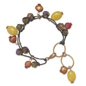   Multi strand Beaded Cord Copper Bracelet West Coast Jewelry Jewelry