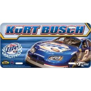  Kurt Busch Driver Nascar License Plate: Sports & Outdoors
