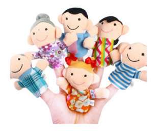 People Family Cute Finger Puppets Fancy Educational Toy Set Boy Girl 