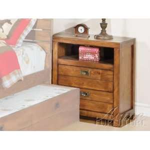    Wildon Home 619 Nightstand with Storage in Oak: Furniture & Decor