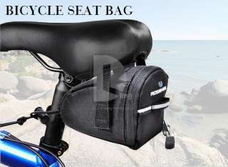 Cycling Bicycle Bike Saddle Outdoor Pouch Seat Bag BLK  