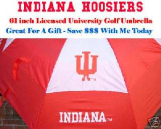 Indiana Hoosiers University College Golf Umbrella NEW  