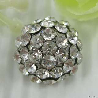 Sparkling Crystal Rhinestone Silver Buttons #S352  