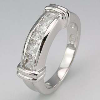 Princess Cut Cz Cubic Zirconia Ring Sterling Silver Wedding/Engagement 