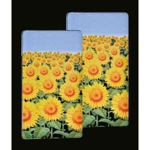  Set 2 Rectangle Stove Top Burner Covers   Sunflower 