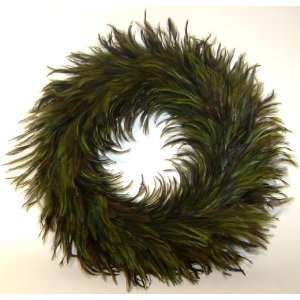  20 Green & Blue Peacock Feather Christmas Wreath #X4646 