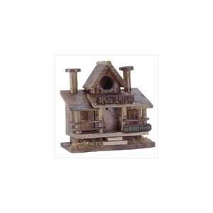   Lodge Wood Birdhouse Bird House Perch Porch Rails: Sports & Outdoors