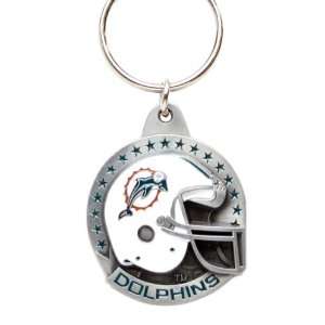    Miami Dolphins NFL Pewter Helmet Key Ring: Sports & Outdoors