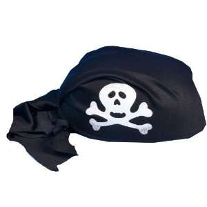  Black Pirate Bandana Hat   Single   Adult Size [Kitchen 