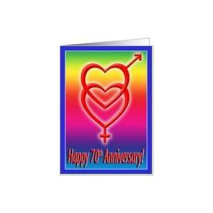  70th Anniversary Hearts in Love Card Health & Personal 