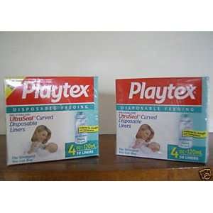  TWO (2) PLAYTEX STANDARD DISPOSABLE BOTTLE LINERS 4 OZ 