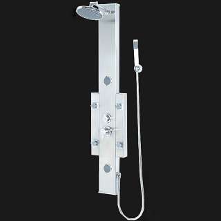   Shower tower system stainless panel 6 jets column spa rainfall shower