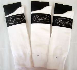 Mens White Cotton Dress Socks 3 pair Dress Socks  