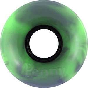  Penny 59mm Green/Purple Swirl Skateboard Wheels (Set Of 4 