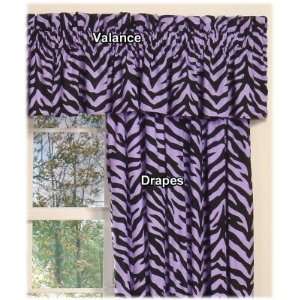 Purple Zebra Print   Valance 