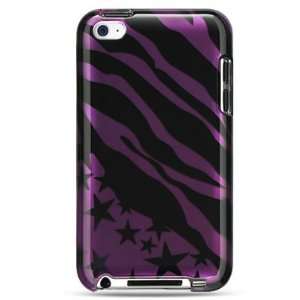  on Plastic PURPLE With ZEBRA STAR Design Sleeve Faceplate Cover Case 