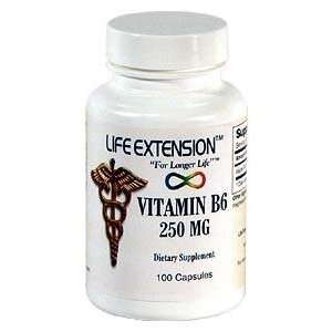  Life Extension Vitamin B6, 100 caps, 250 MG Health 