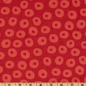   Sweet Hearts Circles Red Fabric By The Yard Arts, Crafts & Sewing