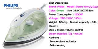 Philips Steam Iron GC1420 Green simple Quick Ironing Shirt clothes 