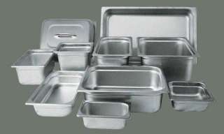 Lot of 12 Winco 1/3 Size Steam Table Pans, 2 1/2, NEW  